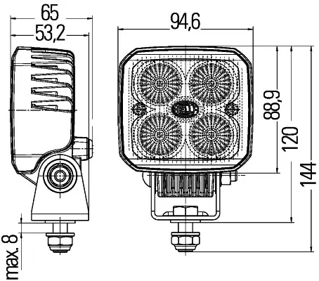 arbeidslys Q90 compact Hella 