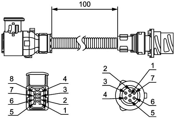 CABLE GR ADAPTER HDSCS-DIN Bajonett  8KA Hella 