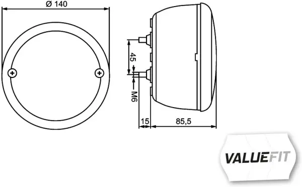 LED bak/brems/blinklykt 10-33v ValueFit Hella 