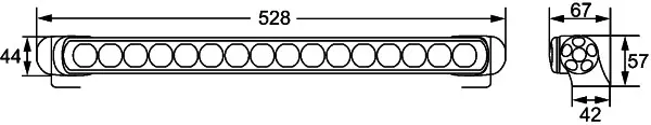 LED BAR 470mm 37,5  Fjernlyskaster Hella 