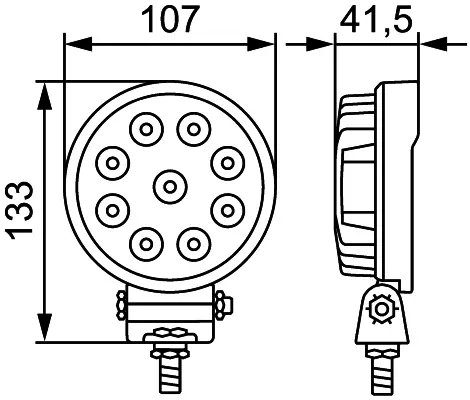 ValueFit LED arb.lys 12-24 rund 1500LM Hella 