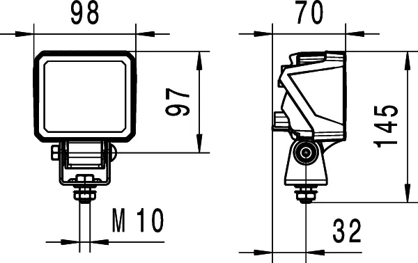 WORK LAMP NA 0GR MD12-24 DT ECO18    1GA Hella 