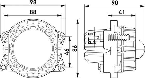 HEADLAMP DE-F EB MD12 M60A           1KL Hella 