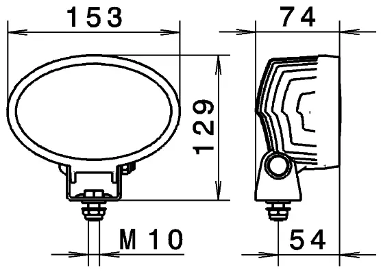 Oval 100 LED Gen. II 4000LM Nær Hella 