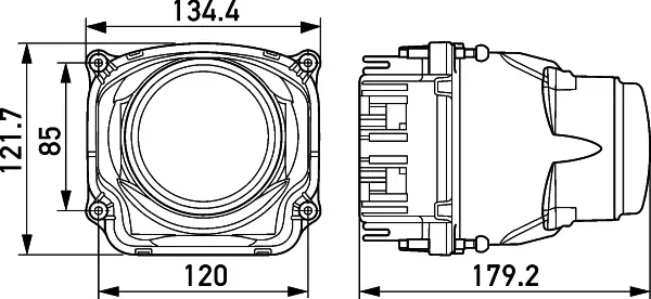 Bi-LED modul hovedlys m/FEP kont. Hella 