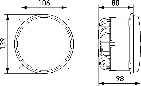 HEADLAMP FAPO EB MD12 DT M133S       1S3 Hella 