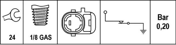 OIL PRESSURE SWITCH                  6ZL Hella 