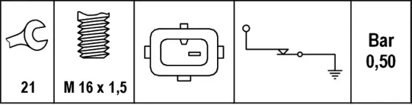 OIL PRESSURE SWITCH                  6ZL Hella 