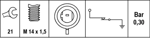 OIL PRESSURE SWITCH                  6ZL Hella 
