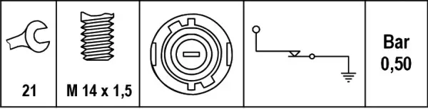 OIL PRESSURE SWITCH                  6ZL Hella 