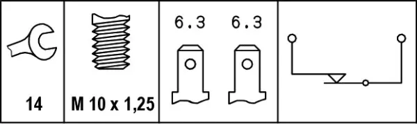 BREAK/STOPLIGHT SWITCH               6DF Hella 
