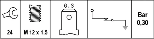 OIL PRESSURE SWITCH                  6ZL Hella 