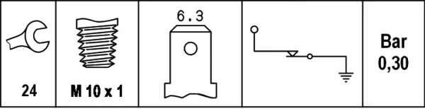 OIL PRESSURE SWITCH                  6ZL Hella 