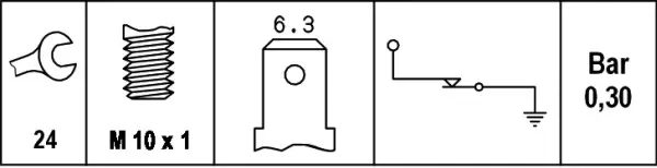 OIL PRESSURE SWITCH                  6ZL Hella 