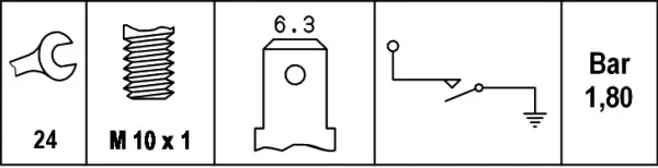OIL PRESSURE SWITCH                  6ZL Hella 