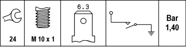 OIL PRESSURE SWITCH                  6ZL Hella 