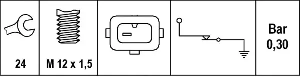 OIL PRESSURE SWITCH                  6ZL Hella 
