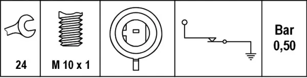 OIL PRESSURE SWITCH                  6ZL Hella 