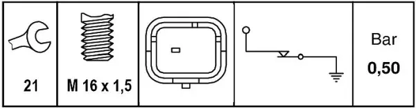 OIL PRESSURE SWITCH                  6ZL Hella 