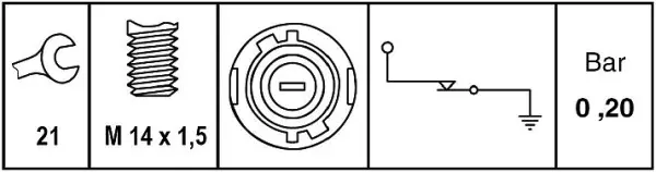 OIL PRESSURE SWITCH                  6ZL Hella 