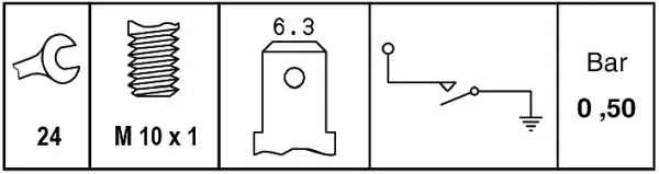 OIL PRESSURE SWITCH                  6ZL Hella 