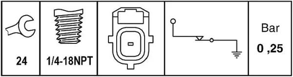 OIL PRESSURE SWITCH                  6ZL Hella 