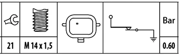 OIL PRESSURE SWITCH                  6ZL Hella 