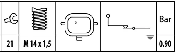 OIL PRESSURE SWITCH                  6ZL Hella 