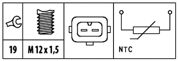 COOLANT TEMPERATURE-SENDER UNIT      6PT Hella 