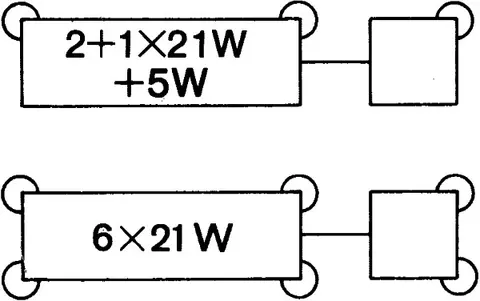 FLASHER UNIT 24V 2+1 (6)x21W+0...5W  4DM Hella