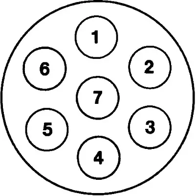 Hengerkontakt bil 7 pol Hvitt lokk Hella 