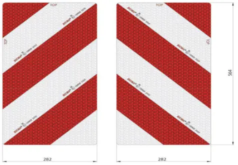 Breddemarkeringsskilt Par 564x282 Alu Bicma 