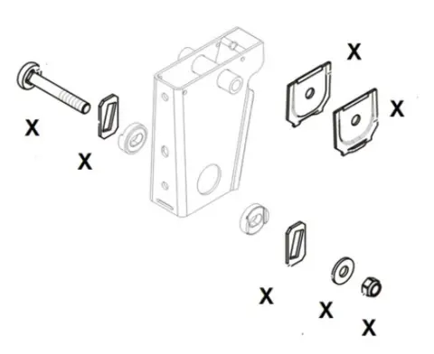 Fjærboltsett BPW M24 HTD