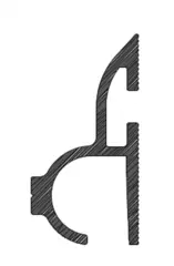 Skvettlappskinne 2400mm, hel lengde Alu.