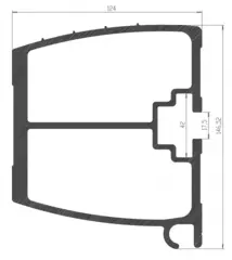 Underkjøringshinder 2350mm