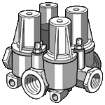 Four Circuit Prot. Valve Knorr-Bremse 