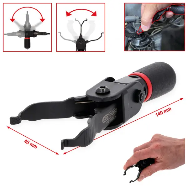 Unlocking tool with revolving head KS-Tools 