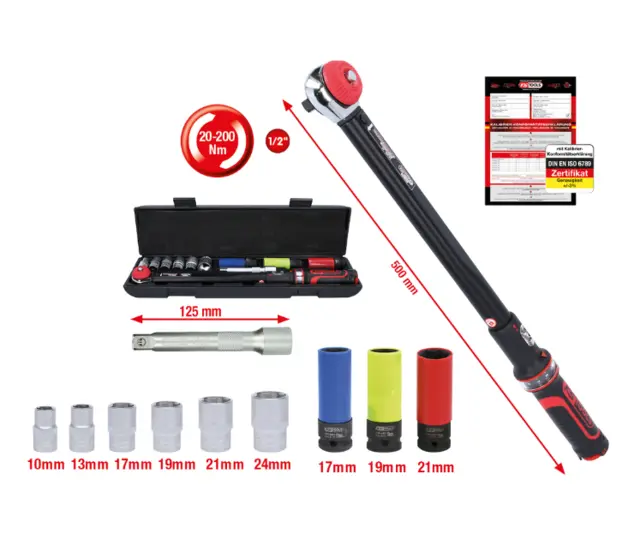 1/2" ERGOTORQUE precision torque wrench KS-Tools 