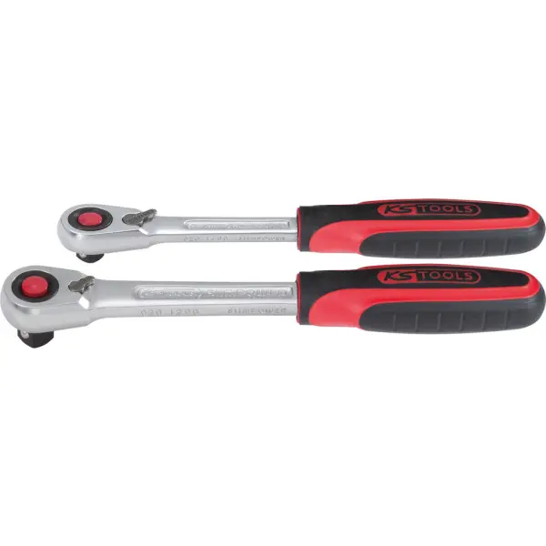Skrallenøkkel  Reversible set, 2 pcs 1/4"+1/2" Ks Tools 