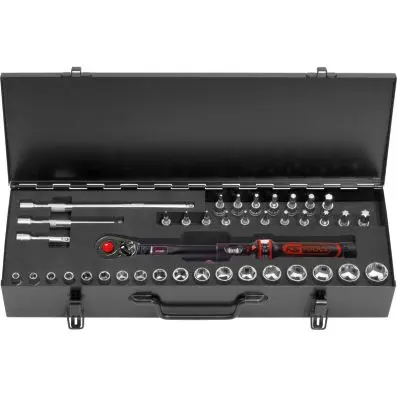 3/8" ERGOTORQUE®precision torque wrench set with reversible ratchet head, 10-50N 