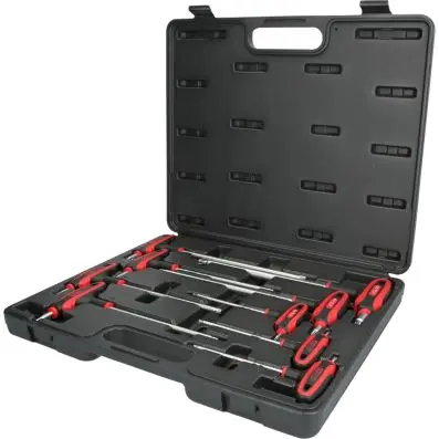 T-handle Torx tamperproof key wrench set ,9 pcsTB10-TB50 