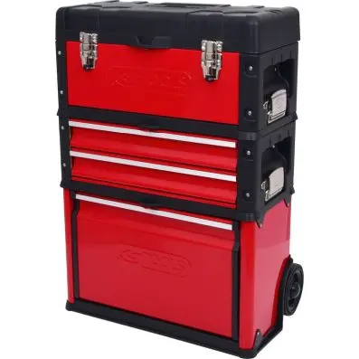 Mobile plastic sheet steel tool box 