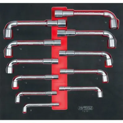 SCS Pipe head wrench set, 11 pcs, 2/3 sy stem insert 