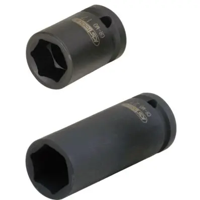 Impact socket set for light commercial h ub nuts, 2 pcs, 32mm 