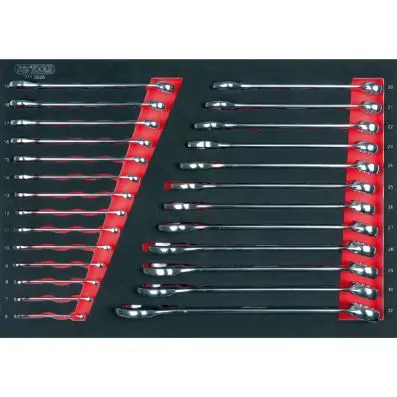 SCS Combination spanners set, 26 pcs, 1/ 1 system insert 