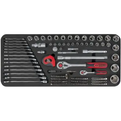 TOOLBOX socket wrench and combination wr ench set, 154 pcs. 
