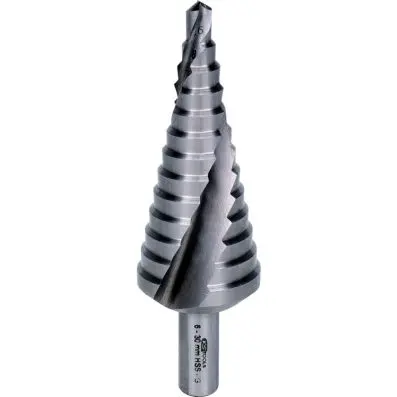 HSS stepped hole cutter, Ø 6-30mm, 13 st eps 