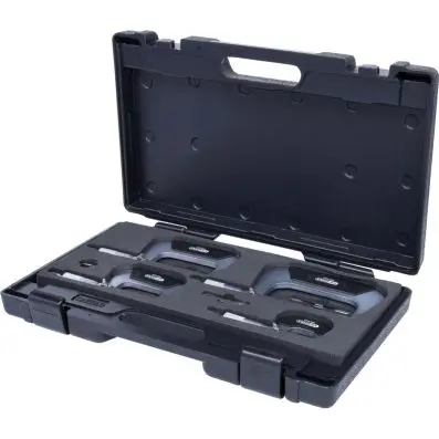 Set of outside micrometres, 0-100mm, 4 p cs 