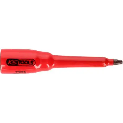 3/8" bit socket with protective insulati on for Torx screws, T30, long 