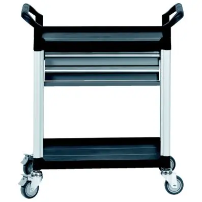Workshop service trolley, with 2 drawers 